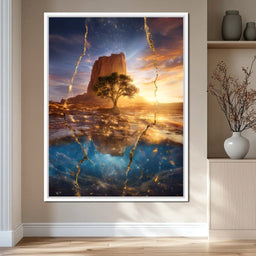 Celestial Rift Desert Dawn - NicheCanvas