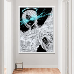 Celestial Guardian Neon Wings - NicheCanvas