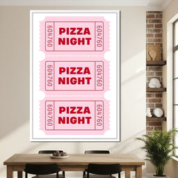Retro Pizza Night Raffle Tickets - NicheCanvas