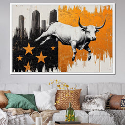 Bull_s Leap Through Stars - NicheCanvas