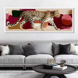 Leopard Stride Sunset Blocks - NicheCanvas