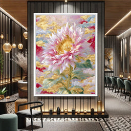 Golden Petals in Celestial Bloom - NicheCanvas