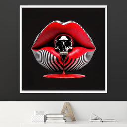 Chrome Skull Kiss - TooplesArt - NicheCanvas