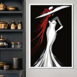 The White Dress - Elegant Flamenco - NicheCanvas