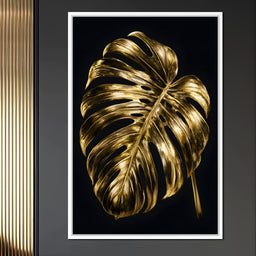 Gilded Foliage Night Study - NicheCanvas