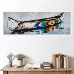 Reflections Of The Painted Canoe - NicheCanvas