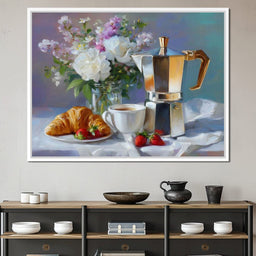 Morning Coffee Still Life Bloom - NicheCanvas