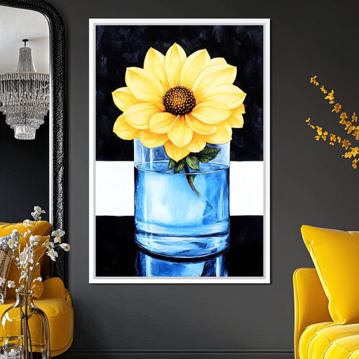 Golden Petal Reflection Canvas Print
