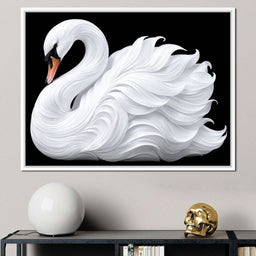 The Alabaster Swan Unfurled - TooplesArt - NicheCanvas