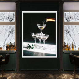 Champagne Cascade Celebration - NicheCanvas