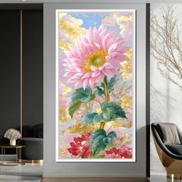 Golden Petal Reverie Blooming - NicheCanvas