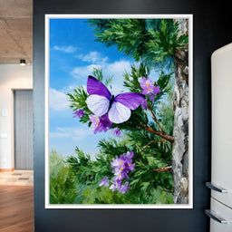 Butterfly Dance Among Blooms - NicheCanvas