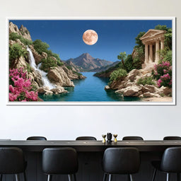 Moonlit Oasis Tranquility - NicheCanvas