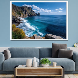 Majestic Coastal Cliffs View - NicheCanvas