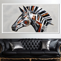 Chrome Horse Elegance - Alicia Smith - NicheCanvas