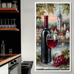 Wine Reflections by the Lake - NicheCanvas