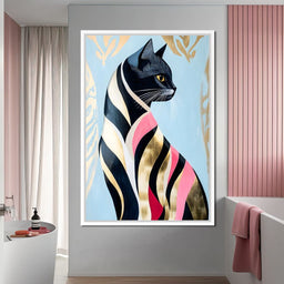 Feline Elegance Tapestry - NicheCanvas