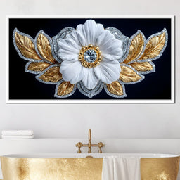 Gilded Petal Crystal Flourish - NicheCanvas