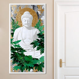 Golden Halo Buddha Garden - NicheCanvas