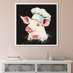 Cheerful Chef Piglet - NicheCanvas