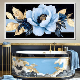 Golden Petals Frost Blossom - NicheCanvas