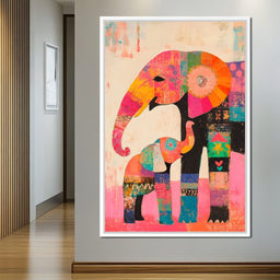 Elephant Patchwork Dreams - NicheCanvas