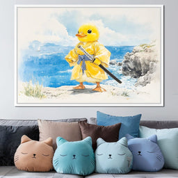Samurai Duck By The Sea - NicheCanvas