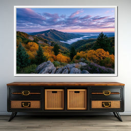 Autumn Mountain Cloud Sea View - NicheCanvas