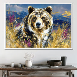 Golden Grizzly Mountain Calm - Neal Hackett - NicheCanvas