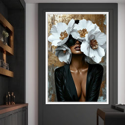 Golden Elegance Floral Expression - Cole Williams - NicheCanvas