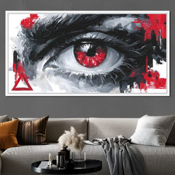 Fiery Iris Abstract Eye Storm - NicheCanvas