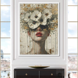 Golden Petal Masquerade - NicheCanvas