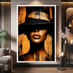 Golden Elegance Shadowed Mystery - NicheCanvas