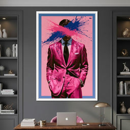 The Suit Disrupted by Vivid Collision - NicheCanvas