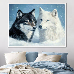 Eternal Snowbound Wolves - NicheCanvas