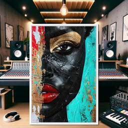 Golden Gaze of Mystery - NicheCanvas