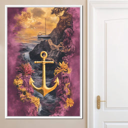 Golden Anchor Coastal Voyage - NicheCanvas