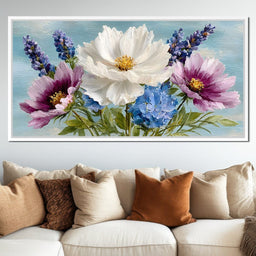 Pastel Meadow Floral Breeze - NicheCanvas