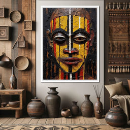 Tribal Mask 09 - Sakeem Gibbs - NicheCanvas