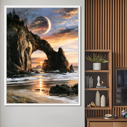 Celestial Arch Over The Golden Tide - NicheCanvas