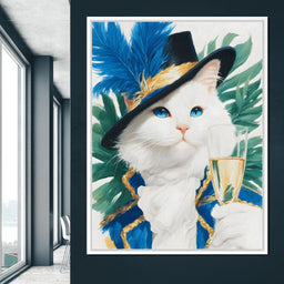 Regal Feline Elegance Unfurled - NicheCanvas