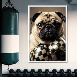 Pug Pugilist - NicheCanvas