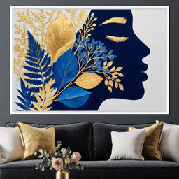 Golden Leaf Silhouette Dreams - NicheCanvas