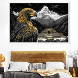 Majestic Aztec Golden Eagle - NicheCanvas