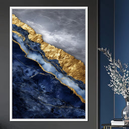 Gilded Midnight Marble Rift - NicheCanvas