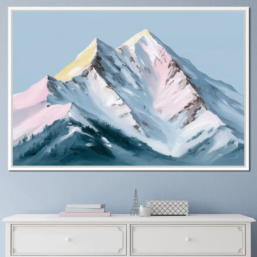 Pastel Alpine Summit Glow Canvas Print