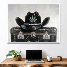 Cowboy Spirit on Vintage Case - NicheCanvas
