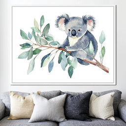 Koala on Eucalyptus - NicheCanvas