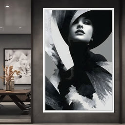 Monochrome Couture Elegance - NicheCanvas