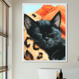 Dreamy Feline Slumber Bliss - NicheCanvas